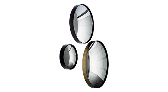 Sail Convex Mirror Brushed Metal D52cm