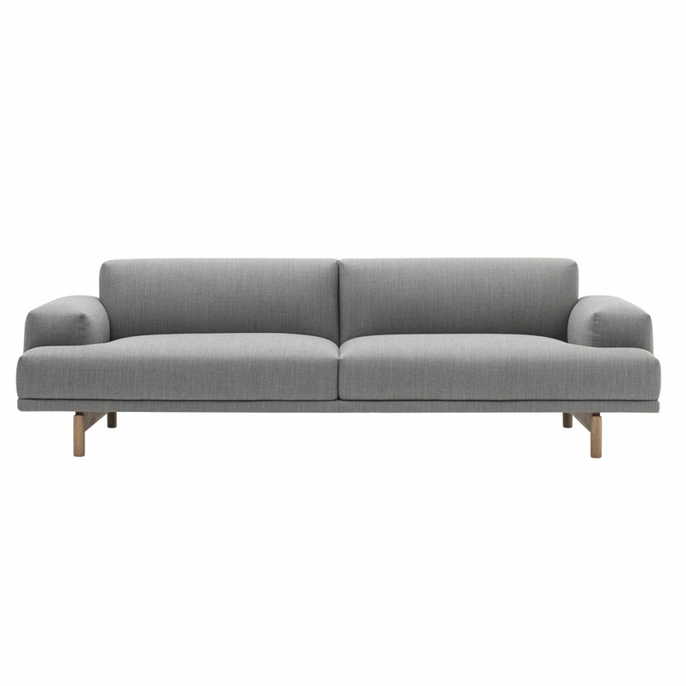 Compose sofa 2 seaters oak legs